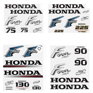 Honda Outboard Decals - 2 to 250 HP