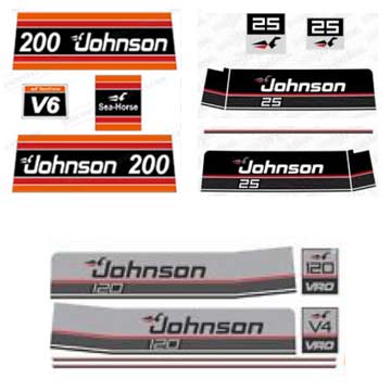 Johnson Outboard Decals - Year 1980 to 1989 - 3 to 235 HP