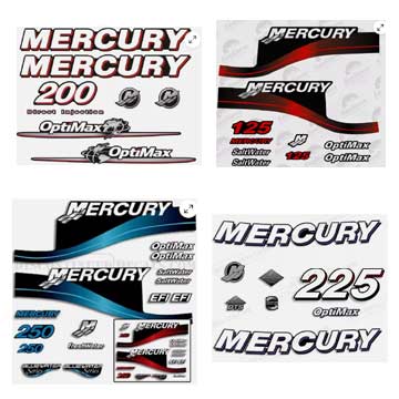 Mercury Optimax Decals - 75 to 300 HP