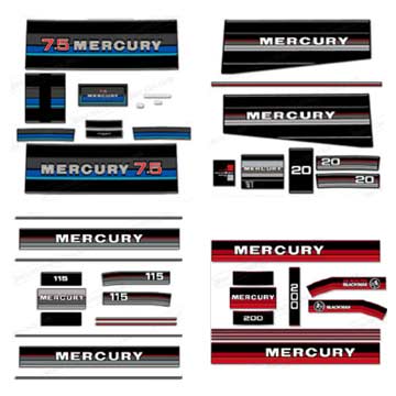 Mercury Outboard Decals - By year 1980 to 1989