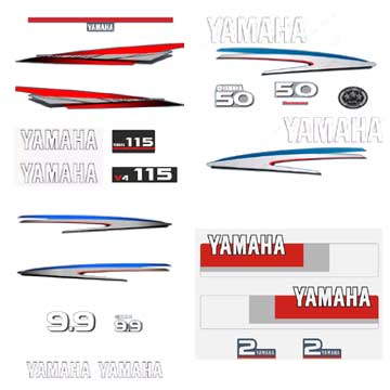 Yamaha Outboard Decals - 2 Stroke - 4 to 350 HP