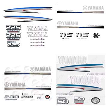 Yamaha Outboard Decals - 4 Stroke - 4 to 350 HP