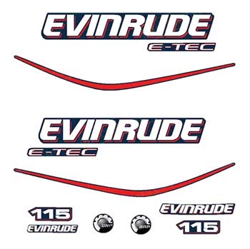 Evinrude Etec 115 decals