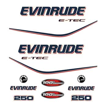 Evinrude Etec 225 decals