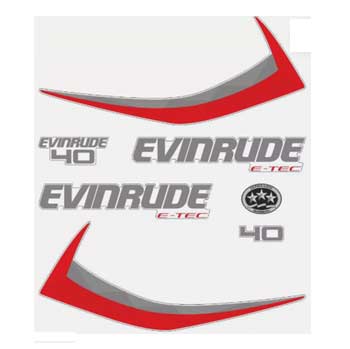 Evinrude Etec 40 decals