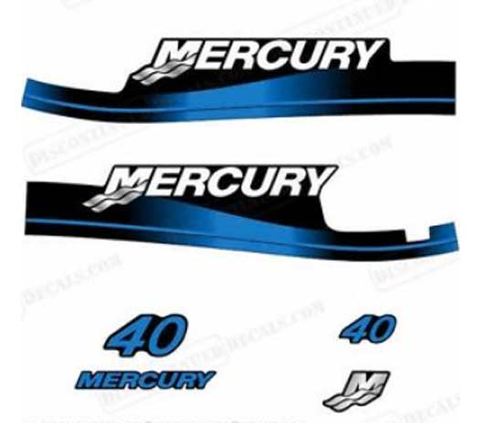 Mercury outboard 40 EFI decals